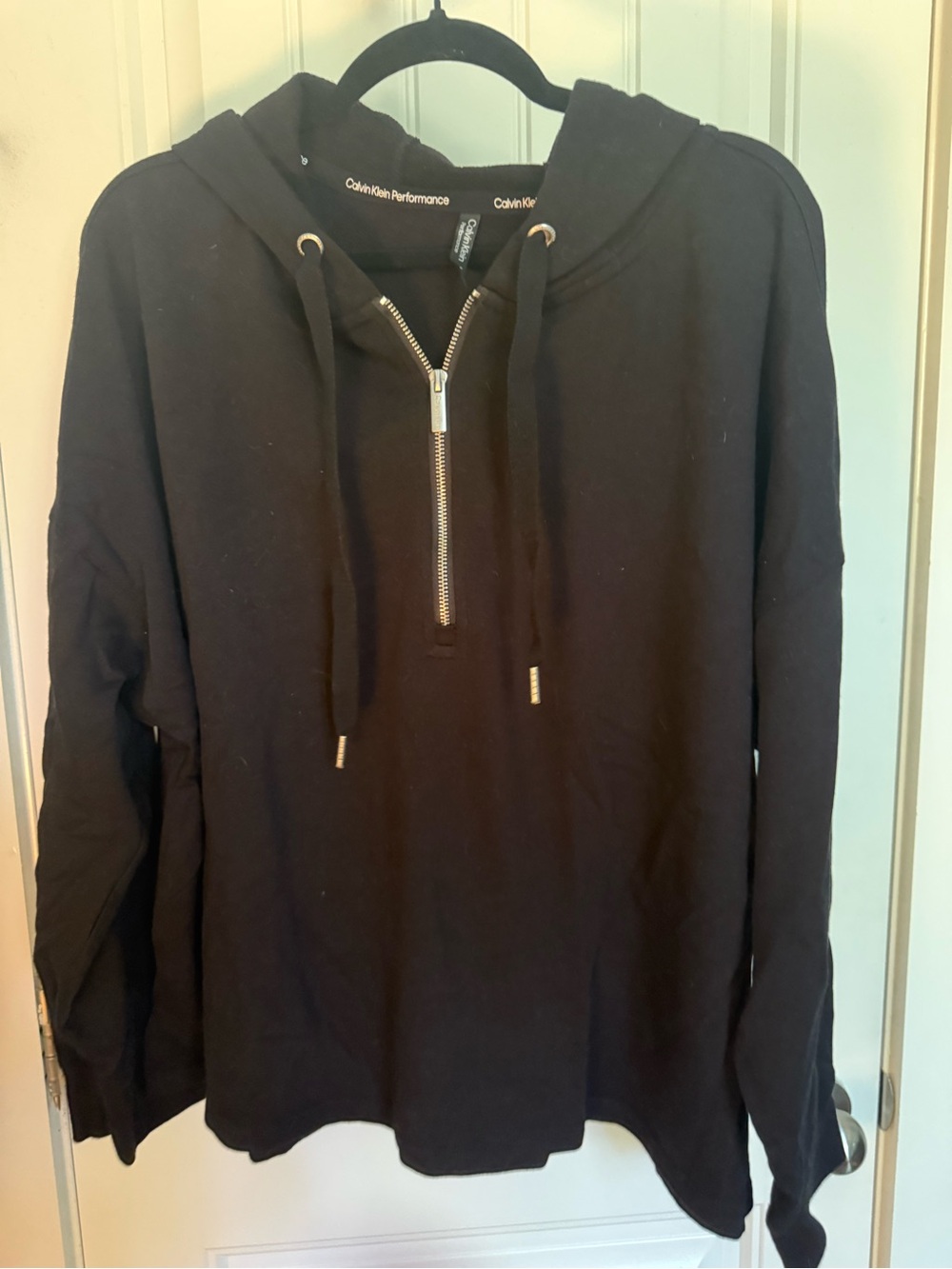 Calvin Klein Performance Black Half-Zip Hooded Sweatshirt
